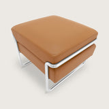 MO-77 Bauhaus Upholstered Ottoman (Caramel Leather) – Iconic Modern Sofa Stool (Outlet) Outlet Products - Marcel Olsen