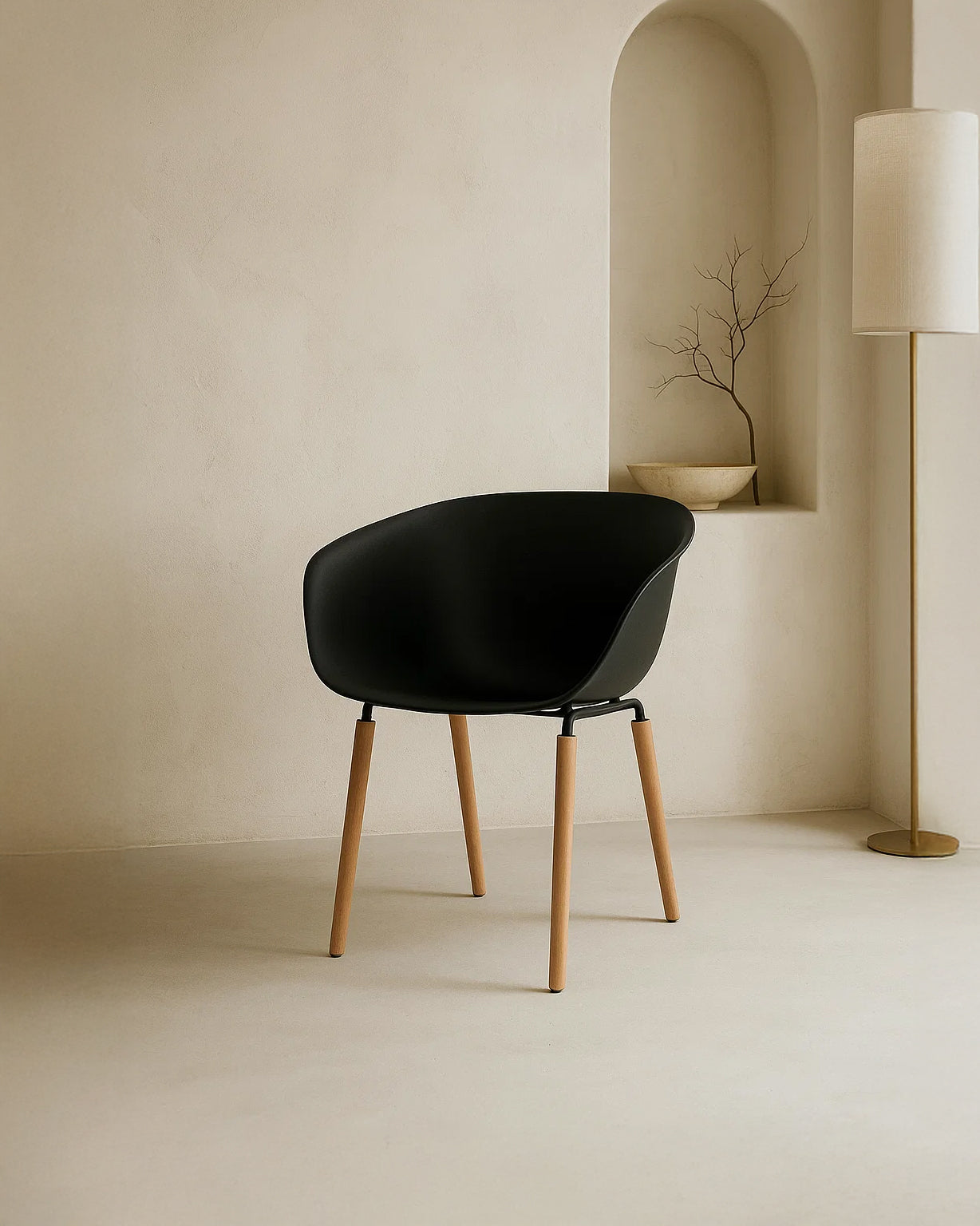 Casco Modern Dining Chair (Jet Black) – (4 Units) Outlet Products - Marcel Olsen