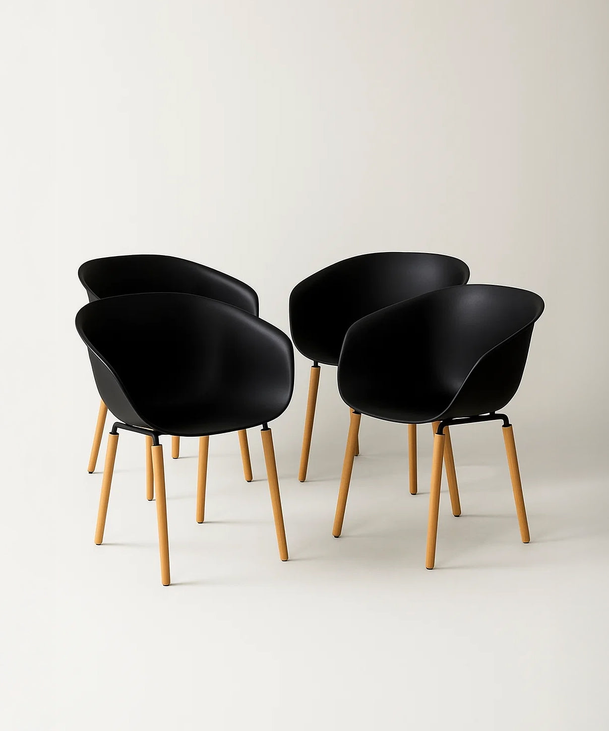 Casco Modern Dining Chair (Jet Black) – (4 Units) Outlet Products - Marcel Olsen