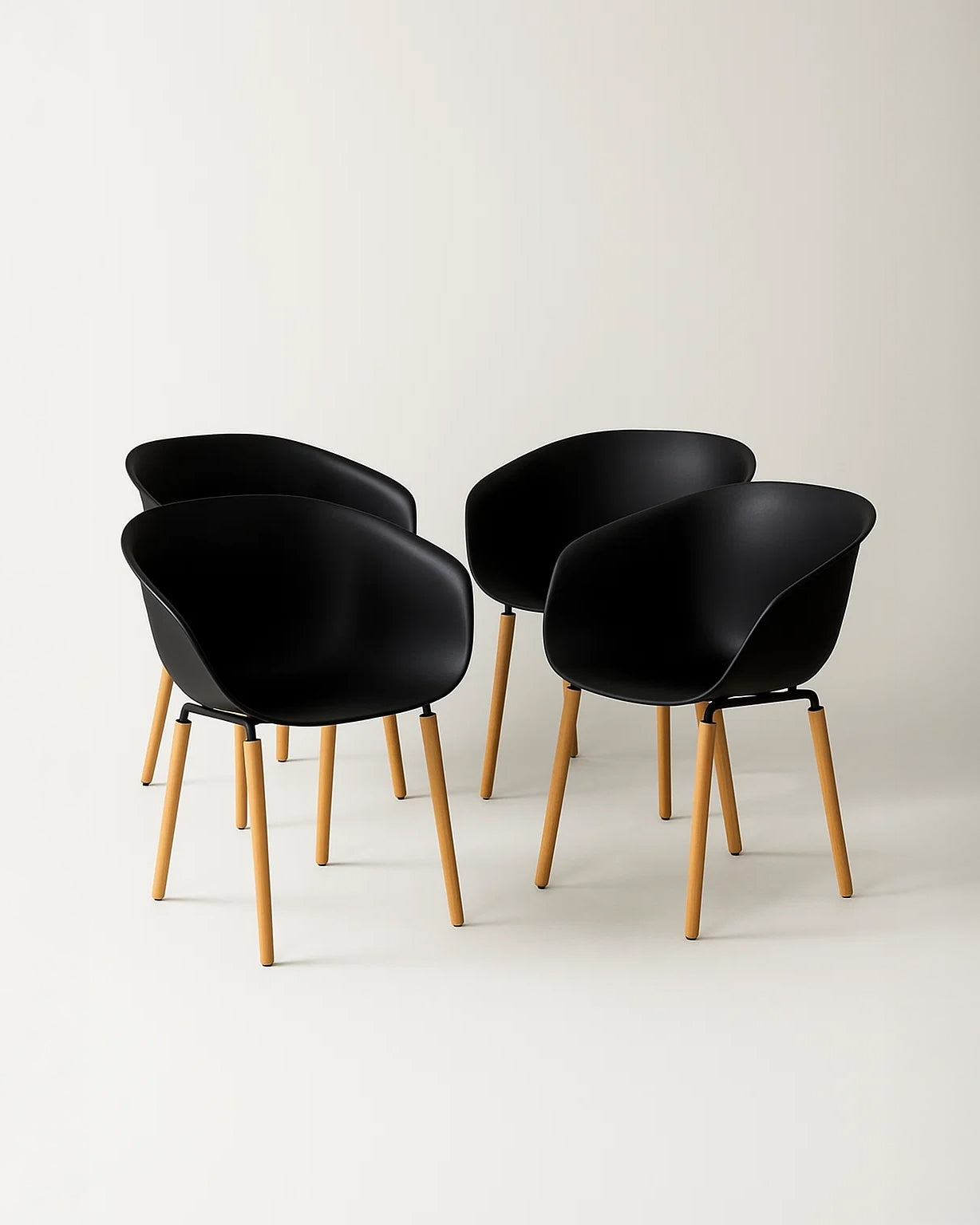 Casco Modern Dining Chair (Jet Black) – (4 Units) Outlet Products - Marcel Olsen