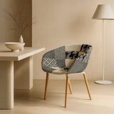 Casco Modern Dining Chair (Monochrome) – Scandinavian Style Shell Chair with Wooden Legs (4 Units) Outlet Products - Marcel Olsen