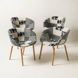 Casco Modern Dining Chair (Monochrome) – Scandinavian Style Shell Chair with Wooden Legs (4 Units) Outlet Products - Marcel Olsen