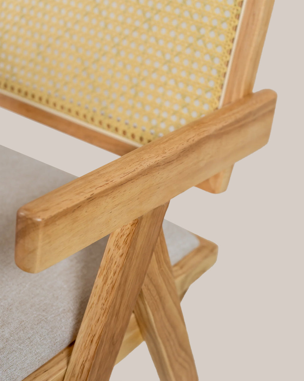 Chiva Rattan & Wood Dining Chair – Set of 2 (Natural) - Outlet - Marcel Olsen