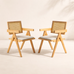 Chiva Rattan & Wood Dining Chair – Set of 2 (Natural) - Outlet - Marcel Olsen