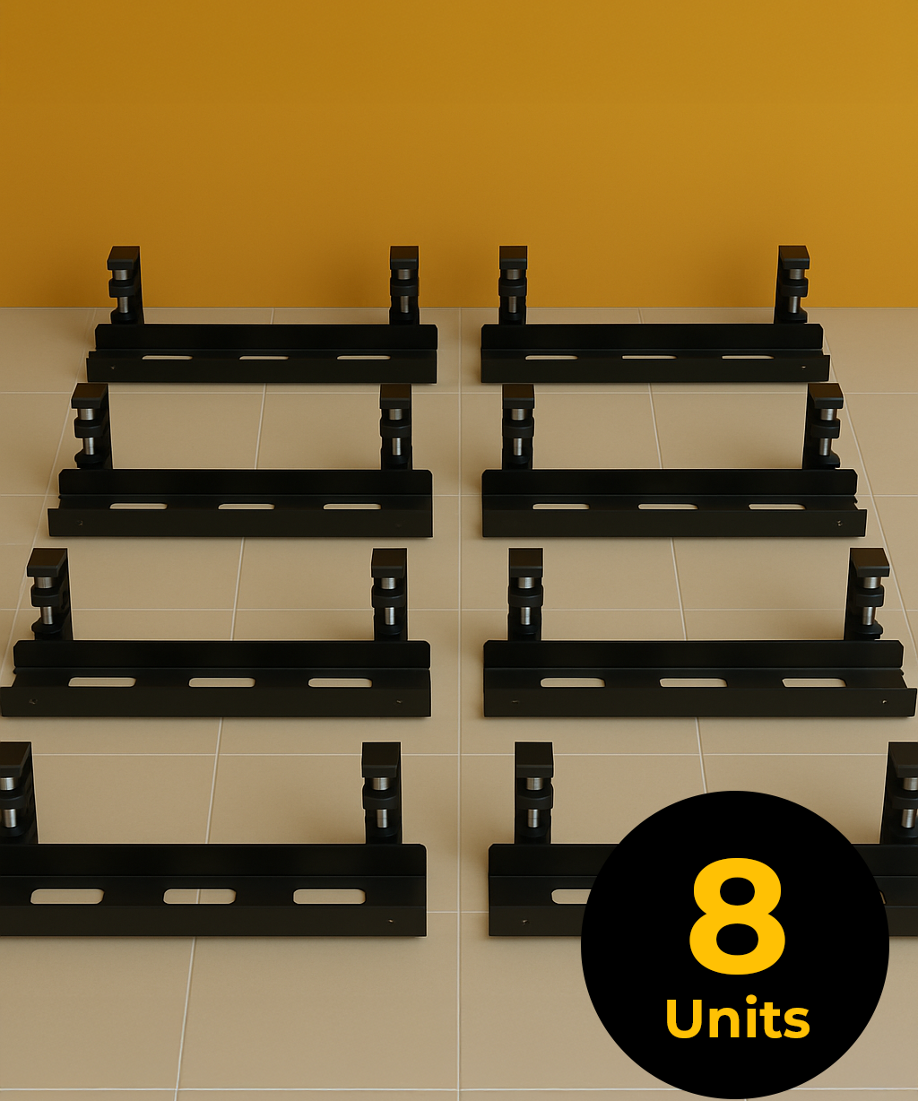 Clamp-on Under Desk Cable Tray (8 Units) Power & Wire Management - Jacob Bek