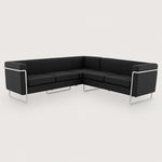 MO-77 Bauhaus Sofa Corner (Ebony Black Leather) - Marcel Olsen