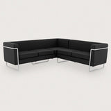 MO-77 Bauhaus Sofa Corner (Ebony Black Leather) - Marcel Olsen