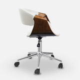 Ergonomic Danish Office Chair (White, Curve) | Scandinavian Desk Chair Office Chair - Jacob Bek