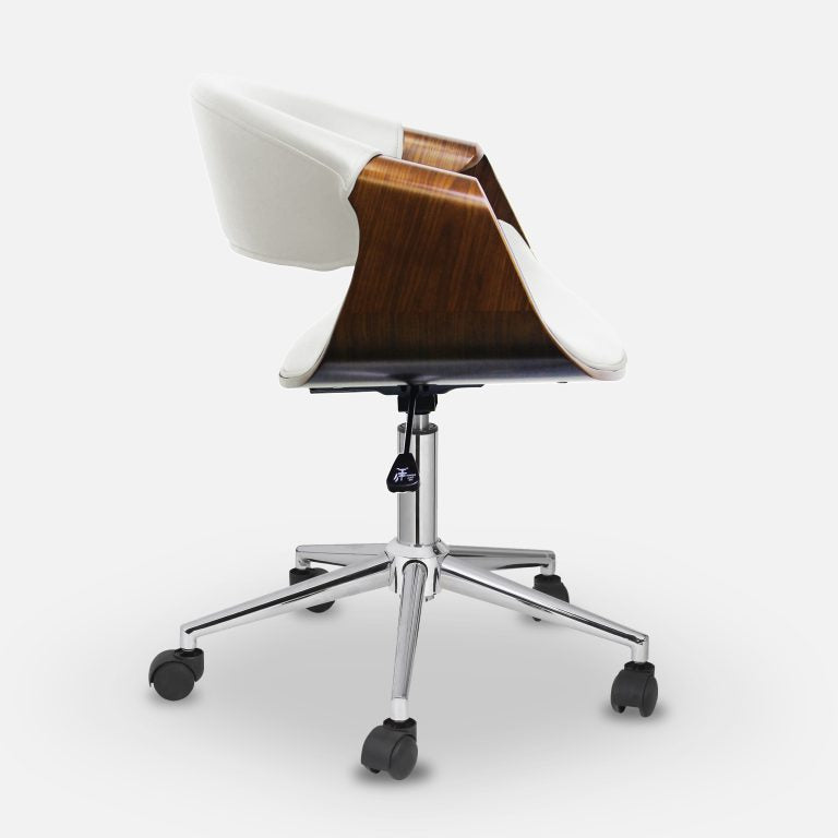 Ergonomic Danish Office Chair (White, Curve) | Scandinavian Desk Chair Office Chair - Jacob Bek