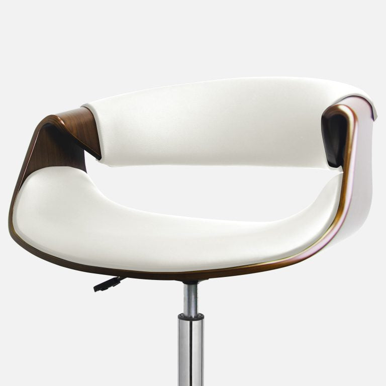 Ergonomic Danish Office Chair (White, Curve) | Scandinavian Desk Chair Office Chair - Jacob Bek