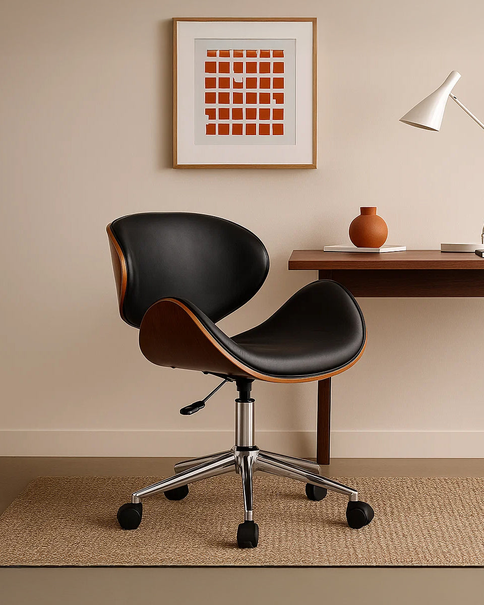 Ergonomic Danish Office Chair (Black, Wing) | Scandinavian Desk Chair Office Chair - Jacob Bek
