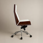 Ergonomic Danish Office Chair (White, High) | Scandinavian Desk Chair Office Chair - Marcel Olsen