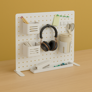 Metalen Bureau Pegboard Organizer – Inclusief Magneten, Haken & Houdertjes - Outlet