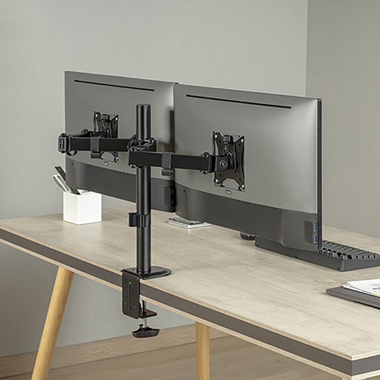 Dual Monitor Mount – Adjustable Desk Clamp Stand (VESA 75/100) - Outlet Gaming Monitor Mount - Marcel Olsen