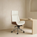 Ergonomic Danish Office Chair (White, High) | Scandinavian Desk Chair Office Chair - Marcel Olsen