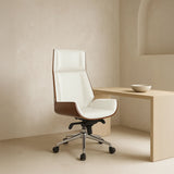 Ergonomic Danish Office Chair (White, High) | Scandinavian Desk Chair Office Chair - Marcel Olsen
