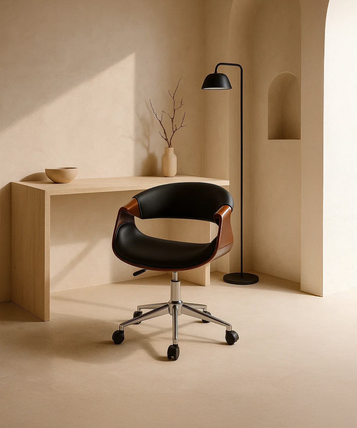Ergonomic Danish Office Chair (Black, Curve) | Scandinavian Desk Chair (Outlet) Outlet Products - Marcel Olsen