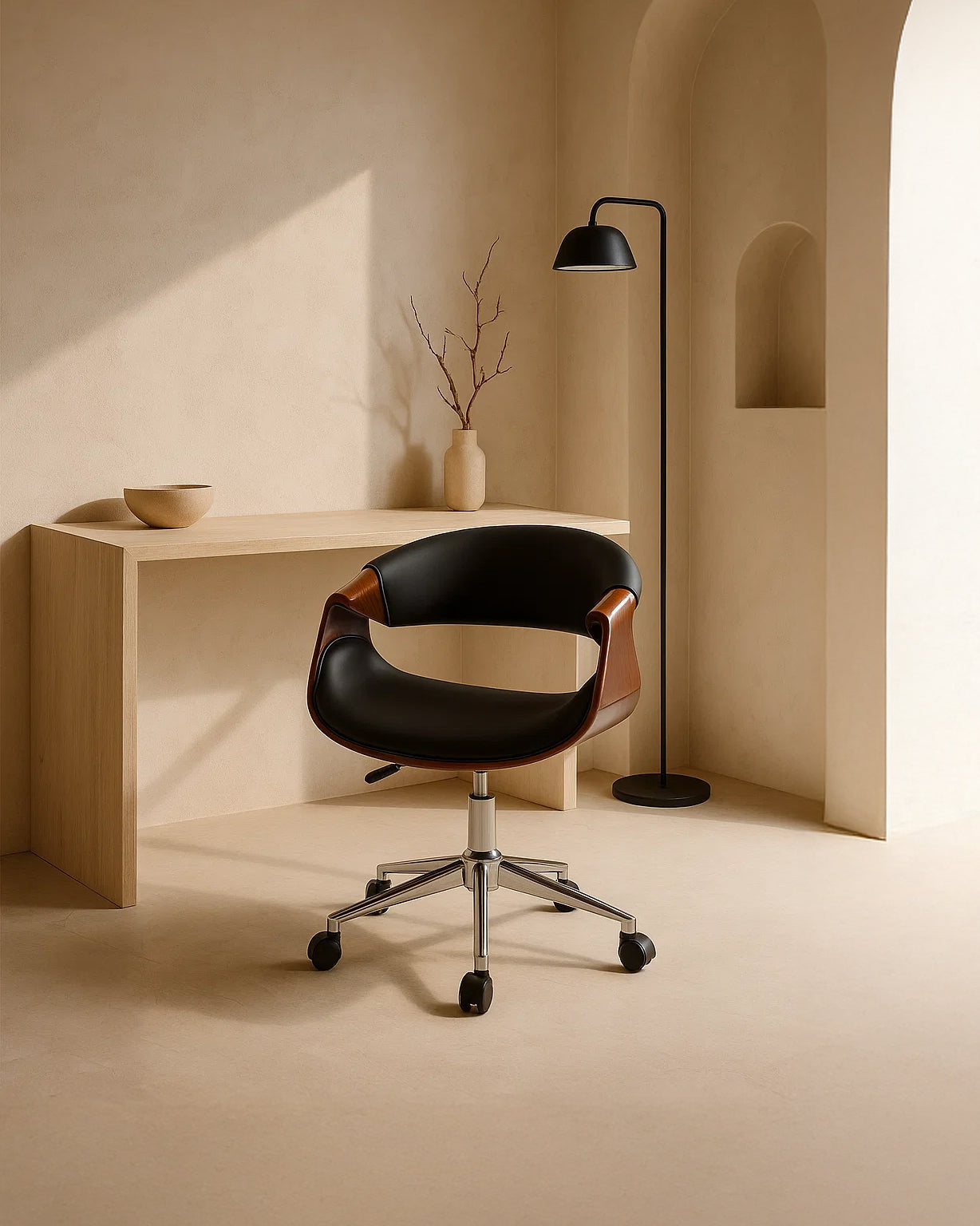 Ergonomic Danish Office Chair (Black, Curve) | Scandinavian Desk Chair (Outlet) Outlet Products - Marcel Olsen