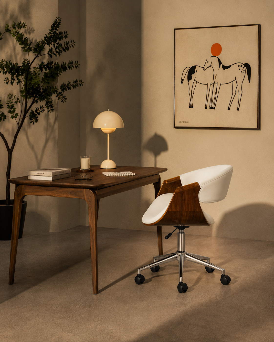 Ergonomic Danish Office Chair (White, Curve) - Outlet Office Chair - Marcel Olsen