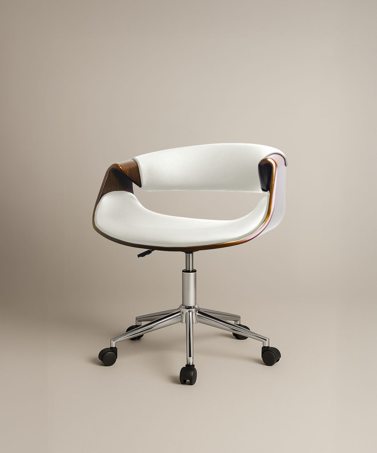 Ergonomic Danish Office Chair (White, Curve) | Scandinavian Desk Chair Office Chair - Jacob Bek