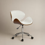 Ergonomic Danish Office Chair (White, Wing) | Scandinavian Desk Chair Office Chair - Marcel Olsen