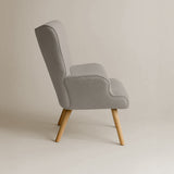 Espla Upholstered Armchair (Grey Bouclé) – Mid-Century Reading & Lounge Chair - Marcel Olsen