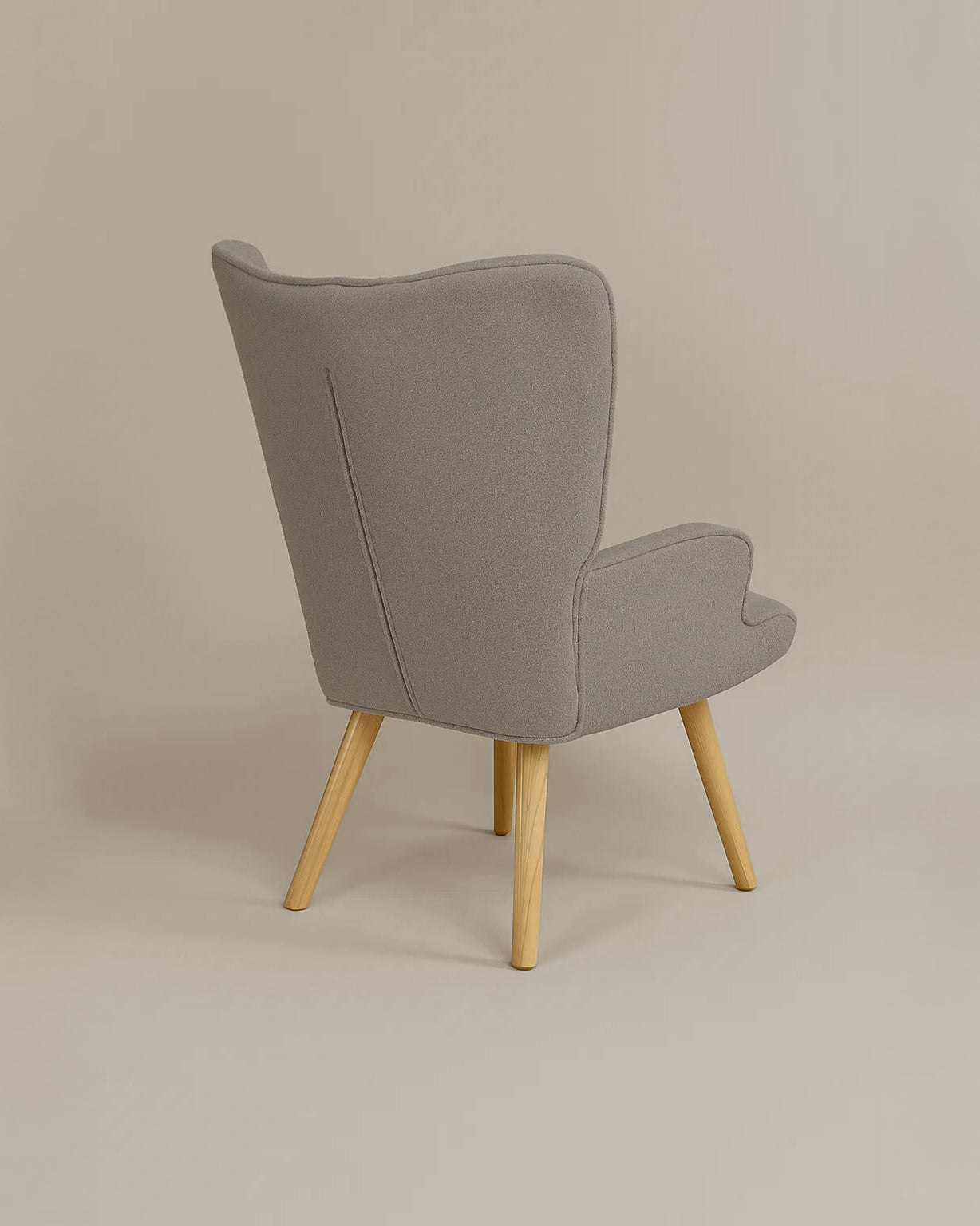 Espla Upholstered Armchair (Grey Bouclé) – Mid-Century Reading & Lounge Chair - Marcel Olsen
