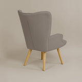 Espla Upholstered Armchair (Grey Bouclé) – Mid-Century Reading & Lounge Chair - Marcel Olsen