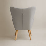 Espla Upholstered Armchair (Grey Bouclé) – Mid-Century Reading & Lounge Chair - Marcel Olsen