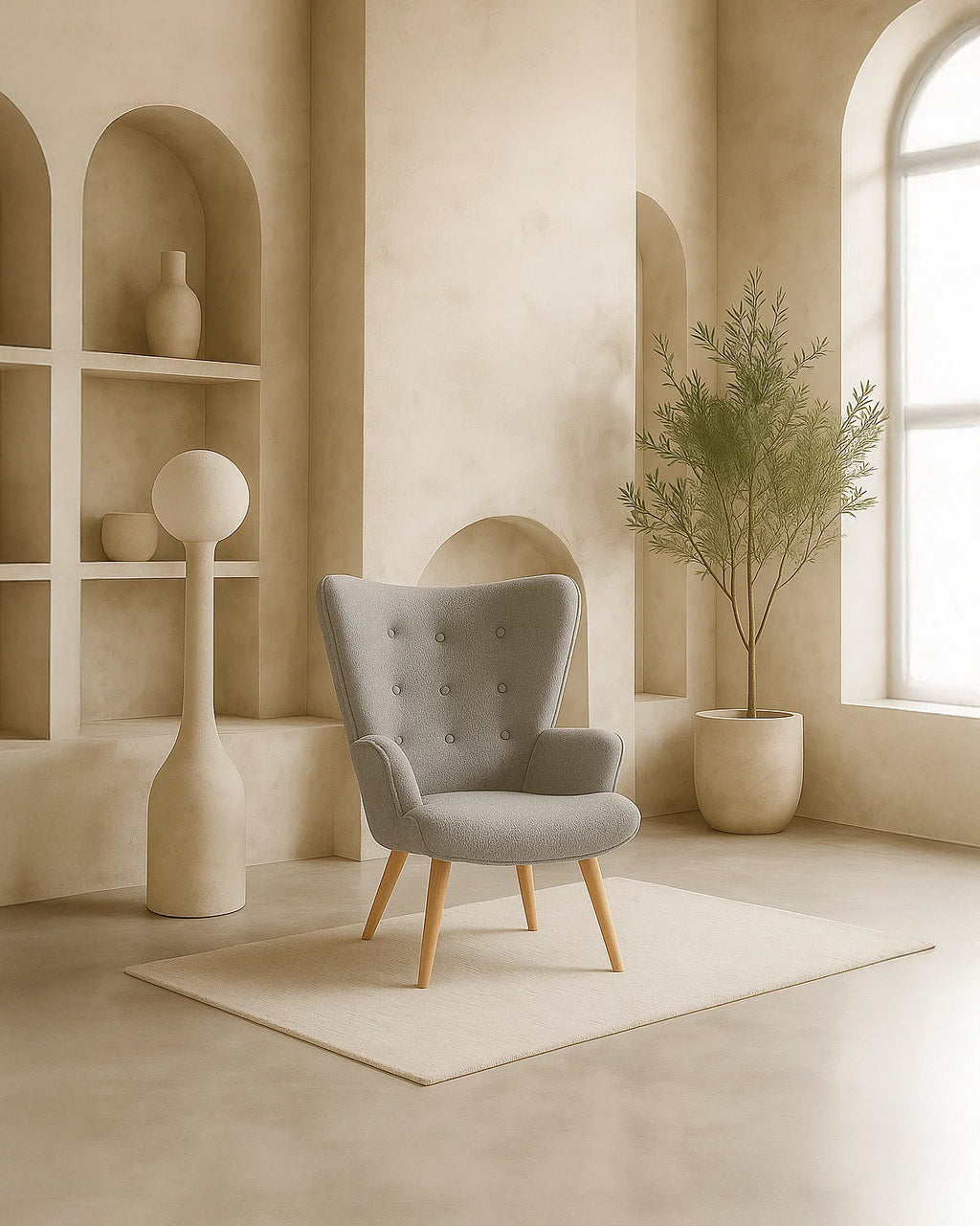 Espla Upholstered Armchair (Cloud Bouclé) - Outlet - Marcel Olsen