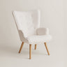 Espla Upholstered Armchair (White Bouclé) – Mid-Century Reading & Lounge Chair - Marcel Olsen