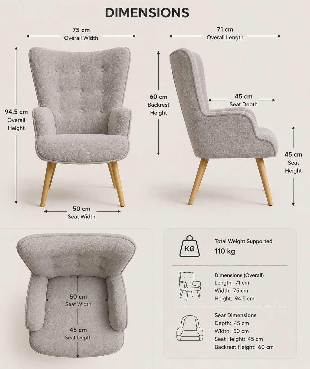 Espla Upholstered Armchair (Cloud Bouclé) - Outlet - Marcel Olsen