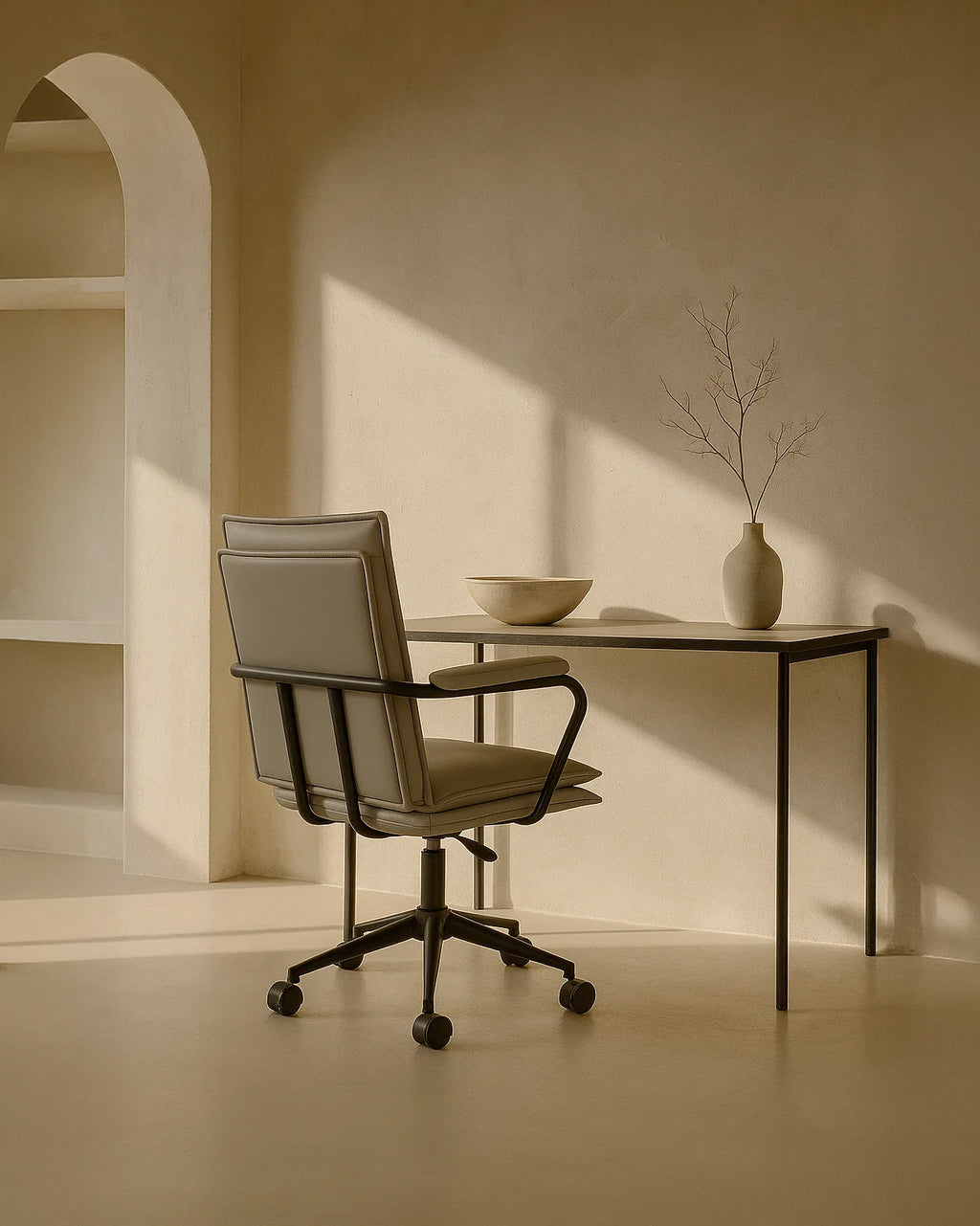 Executive Cushioned Office Chair (Smoke Beige) – Outlet - Marcel Olsen
