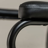 Executive Cushioned Office Chair (Black Faux Leather) – Mid-century Modern Swivel Desk Chair - Marcel Olsen