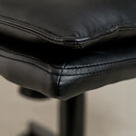 Executive Cushioned Office Chair (Black Faux Leather) – Mid-century Modern Swivel Desk Chair (Outlet) Outlet Products - Marcel Olsen