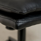 Executive Cushioned Office Chair (Black Faux Leather) – Mid-century Modern Swivel Desk Chair - Marcel Olsen