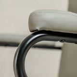 Executive Cushioned Office Chair (Grey Faux Leather) – Mid-century Modern Swivel Desk Chair - Marcel Olsen