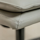 Executive Cushioned Office Chair (Grey Faux Leather) – Mid-century Modern Swivel Desk Chair - Marcel Olsen