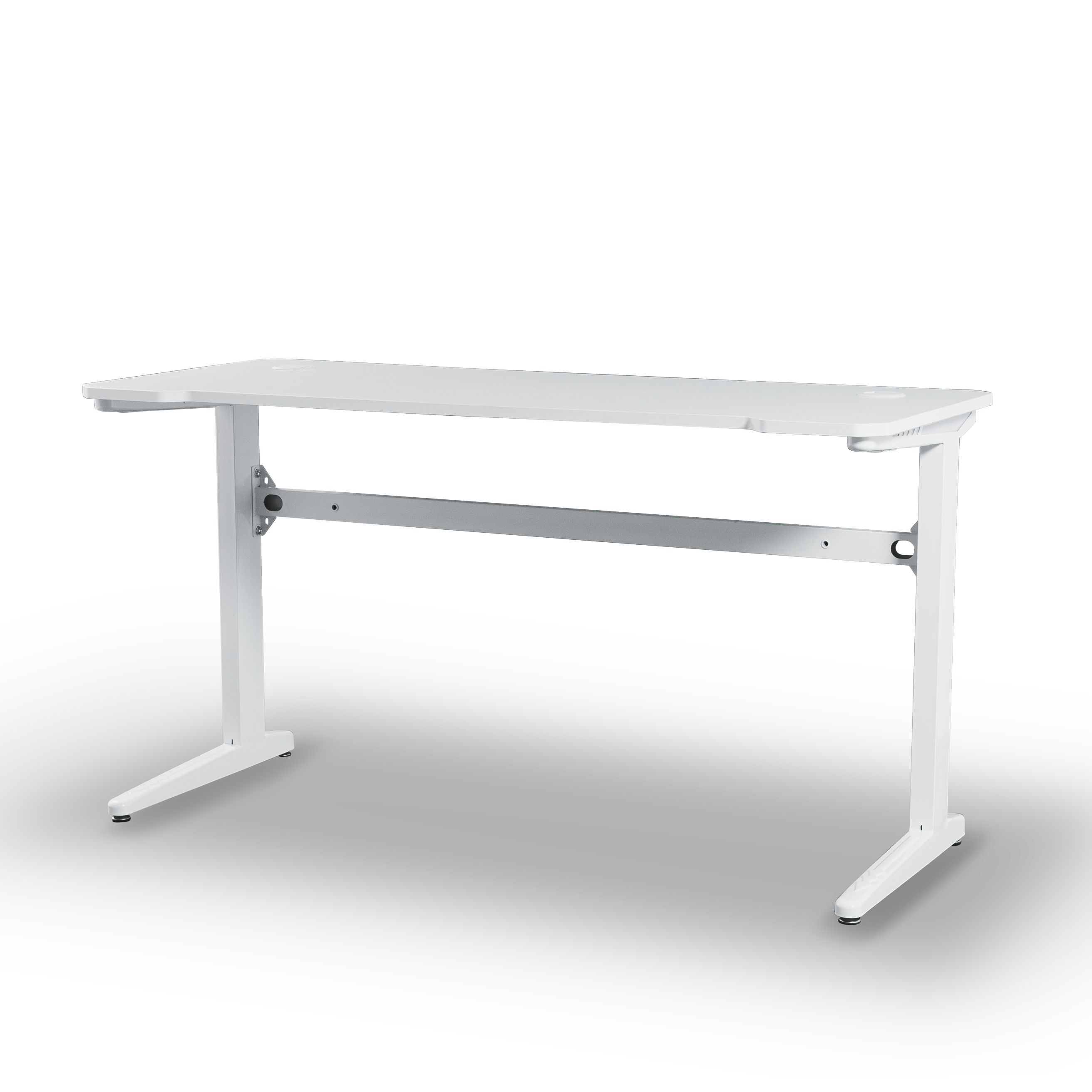 Gaming Desk | LEDs, Headphone & Drink Mounts (Carbon Fibre White, 120cm) Gaming Desk    - Jacob Bek Gaming