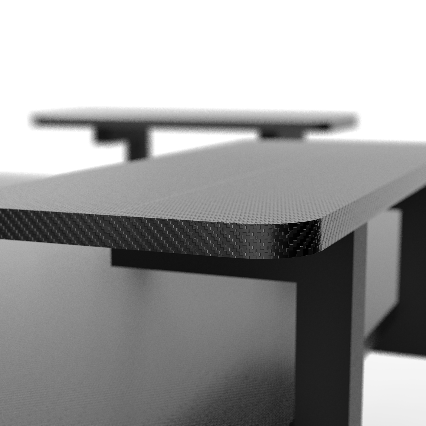 Pro Gaming Desk 160 | LEDs, Headphone & Drink Mounts (Carbon Fibre Black, 180cm) Gaming Desk - Jacob Bek Gaming