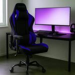 Gaming Chair Ergonomic (Blitz Blue) | Reclining, Adjustable Arms (Fabric) Gaming Chair - Gaming