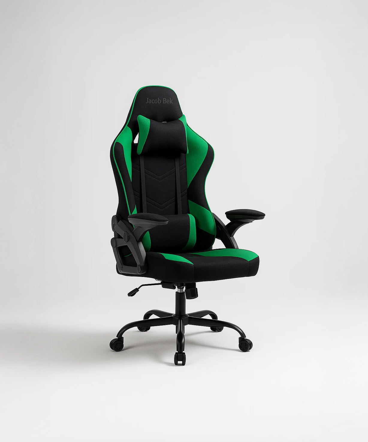 Gaming Chair Ergonomic (Hunter Green) | Reclining, Adjustable Arms (Fabric) Gaming Chair - Gaming