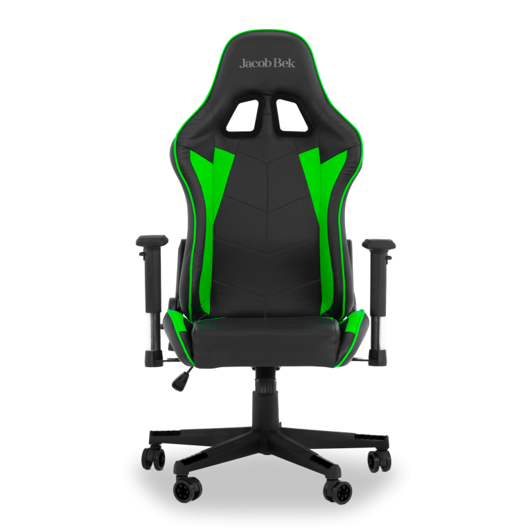 Gaming Chair Ergonomic (Hunter Green) | Reclining, Adjustable Arms (Faux Leather) Gaming Chair - Jacob Bek Gaming
