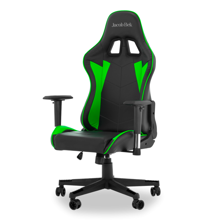 Gaming Chair Ergonomic (Hunter Green) | Reclining, Adjustable Arms (Faux Leather) Gaming Chair - Jacob Bek Gaming
