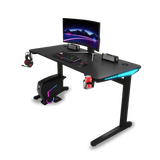 Core 140 Gaming Desk | LEDs, Headphone & Drink Mounts (Carbon Fibre Black, 140cm) Gaming Desk - Jacob Bek Gaming
