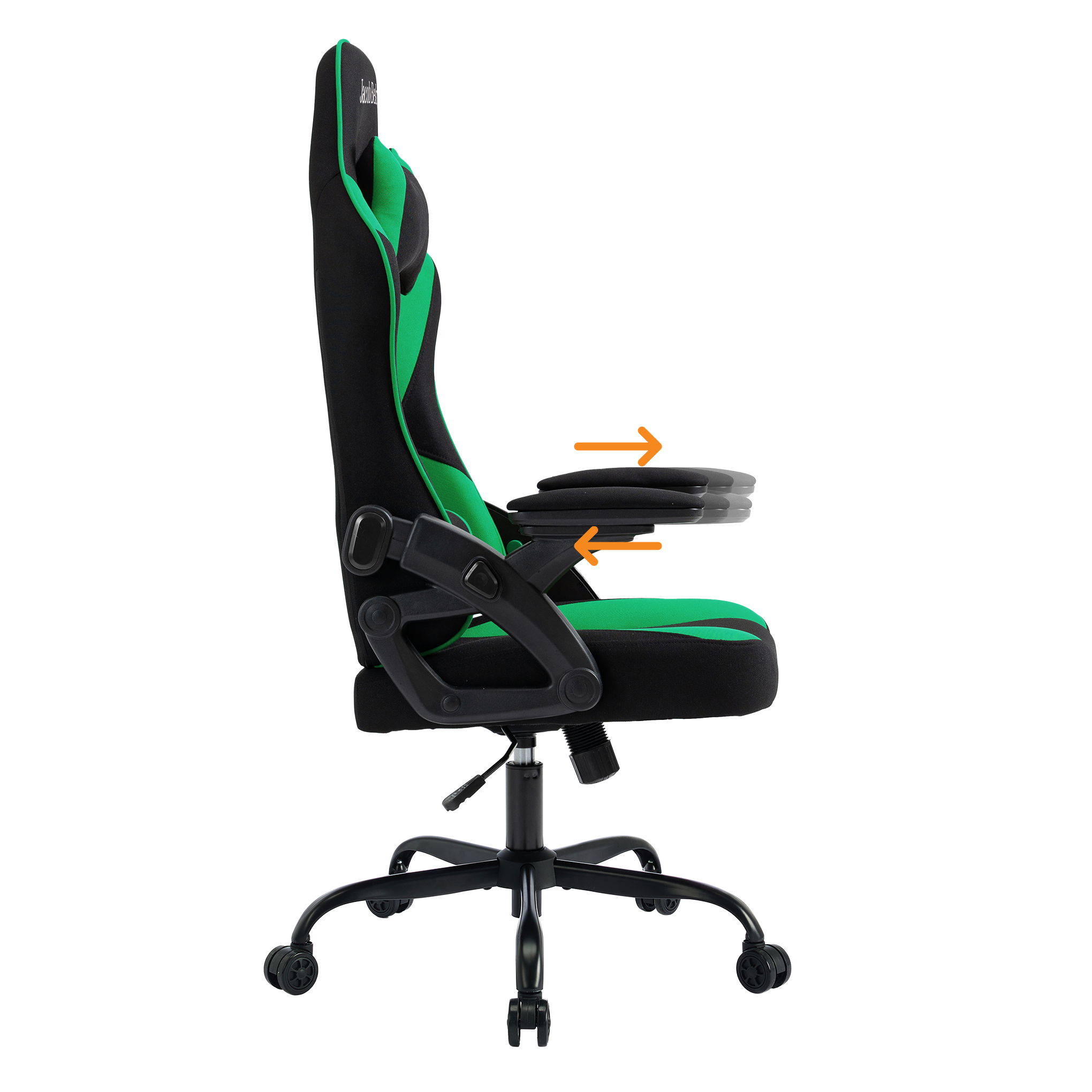 Gaming Chair Ergonomic (Hunter Green) | Reclining, Adjustable Arms (Fabric) Gaming Chair - Jacob Bek Gaming