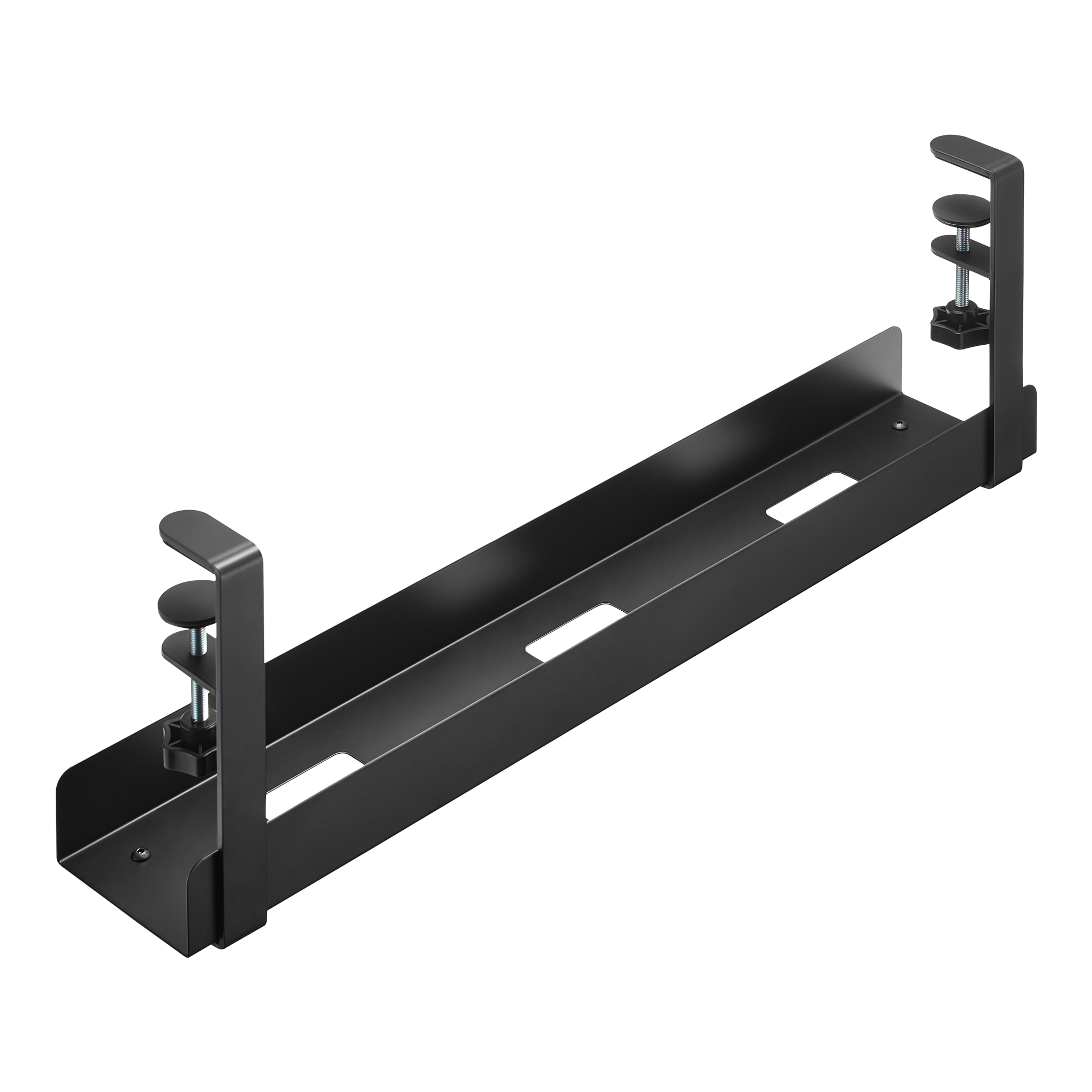 Clamp-on Under Desk Cable Tray Power & Wire Management - Jacob Bek