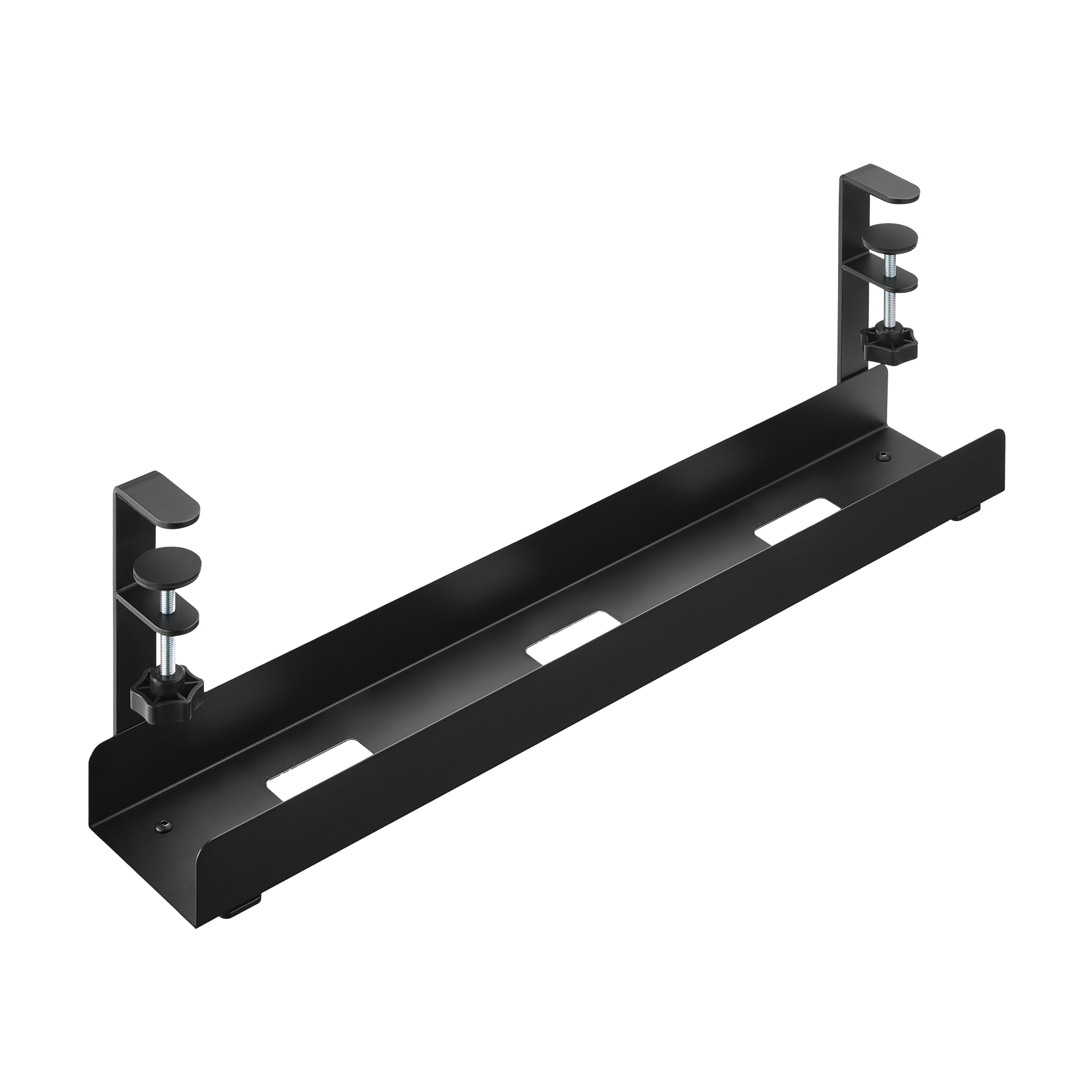 Clamp-on Under Desk Cable Tray Power & Wire Management - Jacob Bek