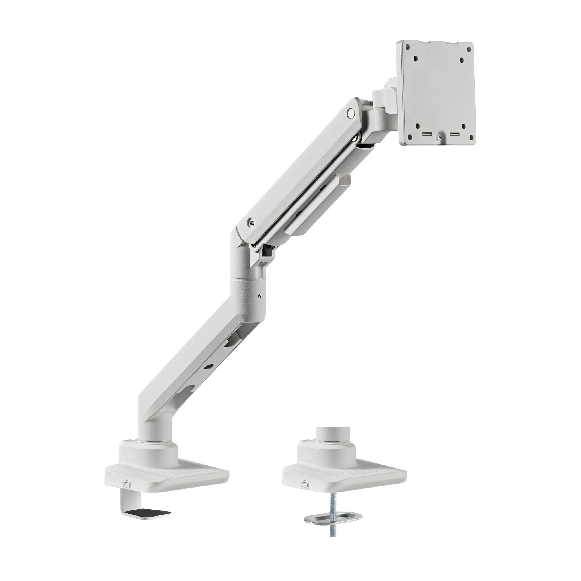 Monitor Arm Heavy-Duty Gas Spring (White) (4 Units) Monitor Mount - Jacob Bek