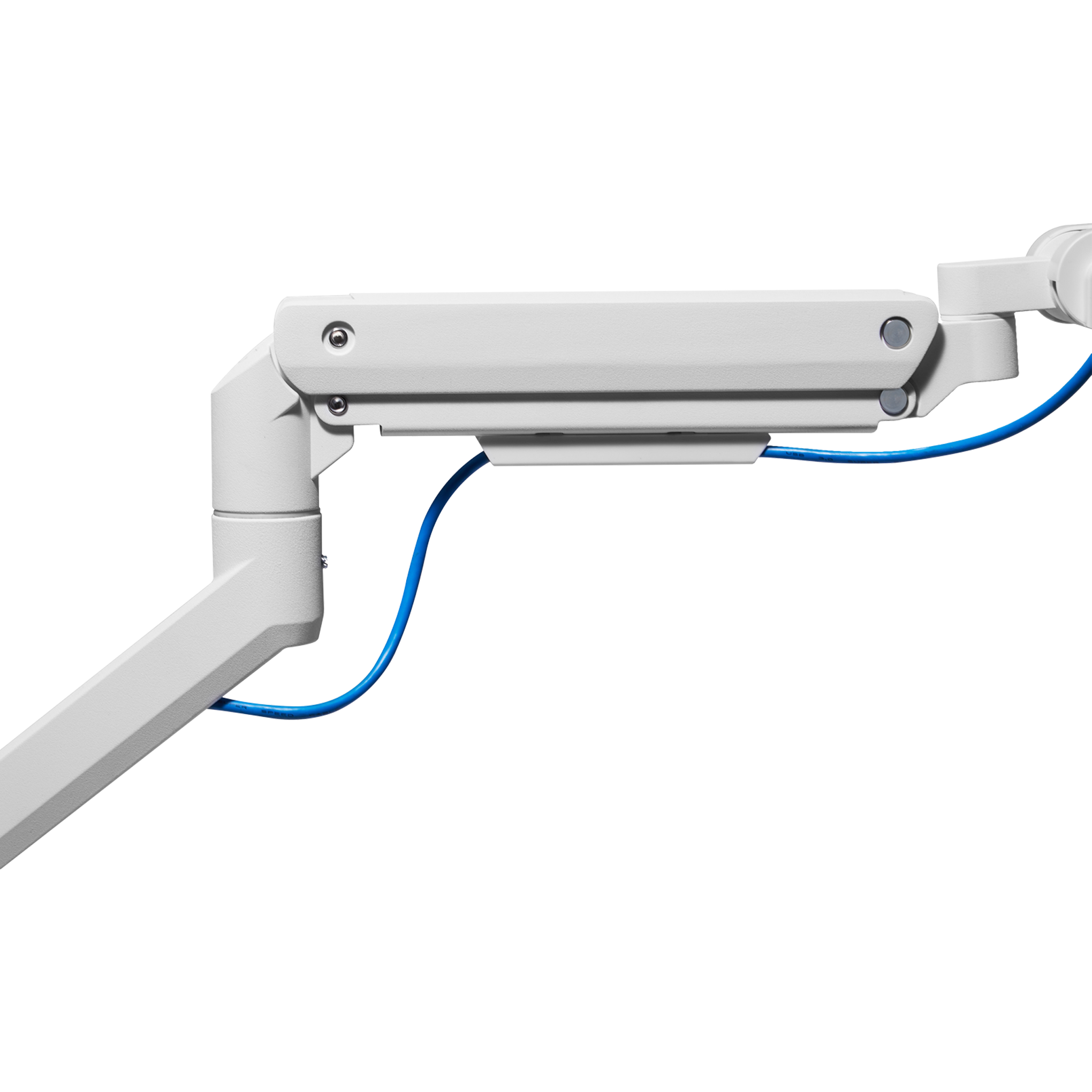 Monitor Arm Heavy-Duty Gas Spring (White) (4 Units) Monitor Mount - Jacob Bek